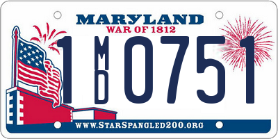 MD license plate 1MD0751