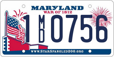 MD license plate 1MD0756