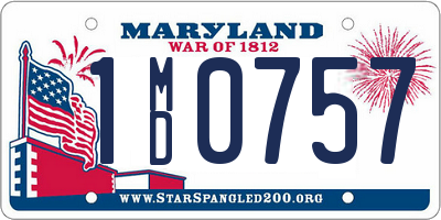 MD license plate 1MD0757