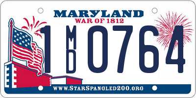 MD license plate 1MD0764