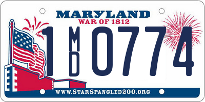 MD license plate 1MD0774