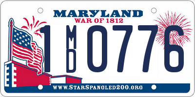 MD license plate 1MD0776