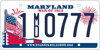 MD license plate 1MD0777