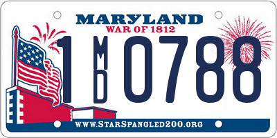 MD license plate 1MD0788