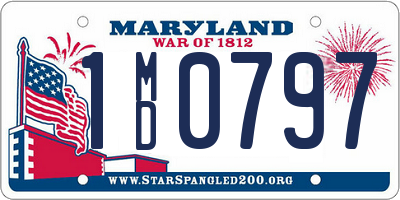 MD license plate 1MD0797