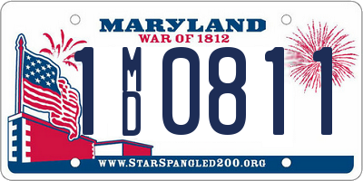 MD license plate 1MD0811