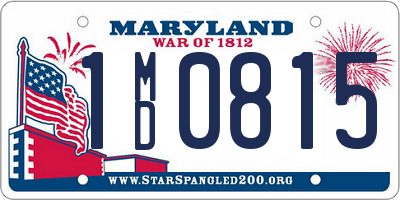 MD license plate 1MD0815