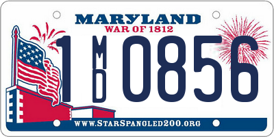 MD license plate 1MD0856