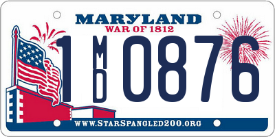 MD license plate 1MD0876