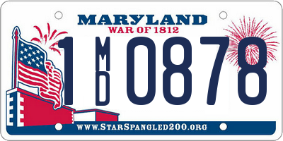 MD license plate 1MD0878