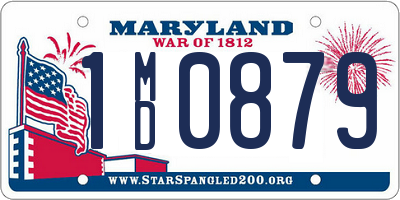 MD license plate 1MD0879