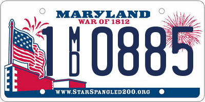 MD license plate 1MD0885