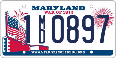 MD license plate 1MD0897