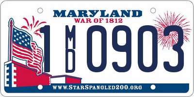 MD license plate 1MD0903