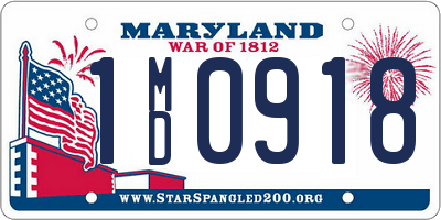 MD license plate 1MD0918