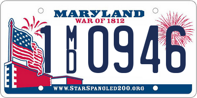 MD license plate 1MD0946