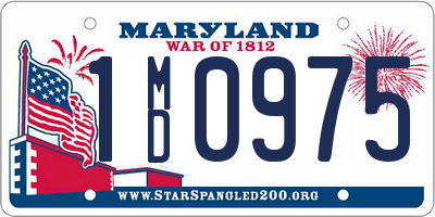 MD license plate 1MD0975