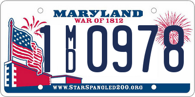 MD license plate 1MD0978
