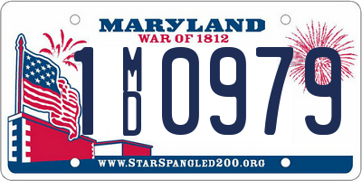 MD license plate 1MD0979