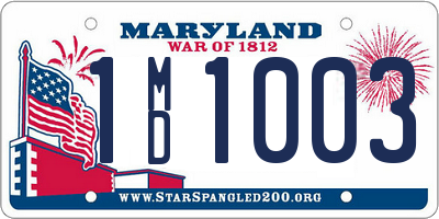 MD license plate 1MD1003