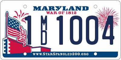 MD license plate 1MD1004