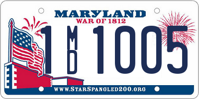 MD license plate 1MD1005