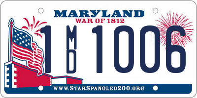 MD license plate 1MD1006