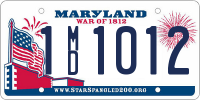 MD license plate 1MD1012