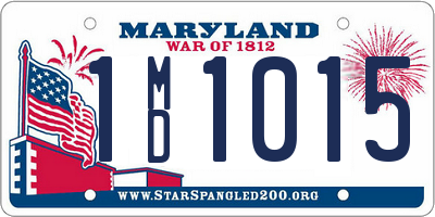 MD license plate 1MD1015