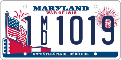 MD license plate 1MD1019