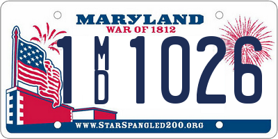 MD license plate 1MD1026