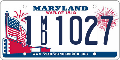 MD license plate 1MD1027