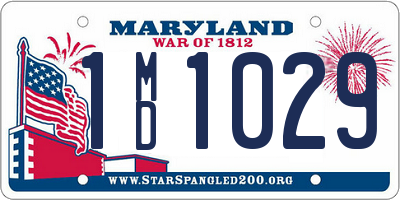 MD license plate 1MD1029