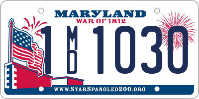 MD license plate 1MD1030