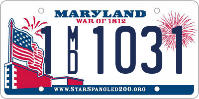 MD license plate 1MD1031