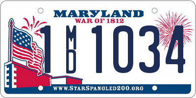 MD license plate 1MD1034