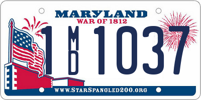 MD license plate 1MD1037