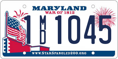 MD license plate 1MD1045