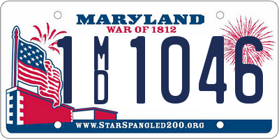 MD license plate 1MD1046