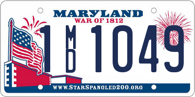 MD license plate 1MD1049