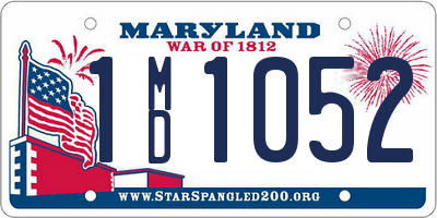 MD license plate 1MD1052