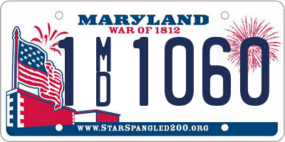 MD license plate 1MD1060