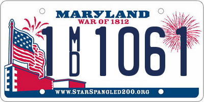 MD license plate 1MD1061