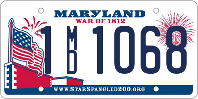 MD license plate 1MD1068