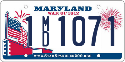 MD license plate 1MD1071