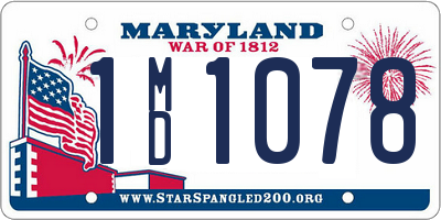 MD license plate 1MD1078