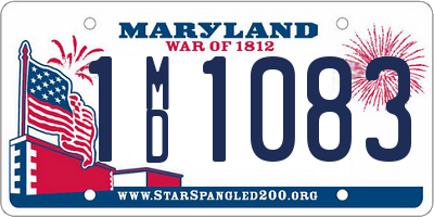 MD license plate 1MD1083