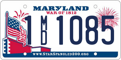 MD license plate 1MD1085