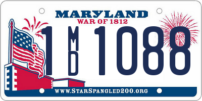 MD license plate 1MD1088