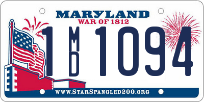 MD license plate 1MD1094